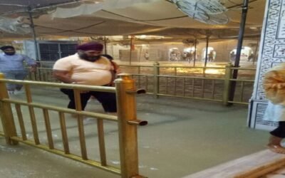 निरंतर बारिष से जलमगन हुआ अमृत्सरए श्री दरबार साहिब में भी भरा पानी