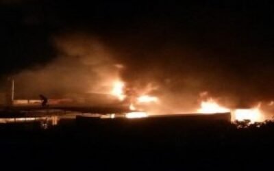 जालंधर की रबड़ फैक्ट्री में लगी आग, कई फीट तक ऊठी लपटें