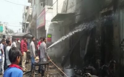 गैस सिलेंडर का पाईप लीक होने से जालंधर में लगी आग