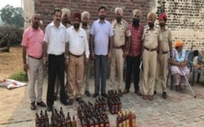 खेतों में छुपा कर रखी भारी मात्रा में अवैध शराब बरामद