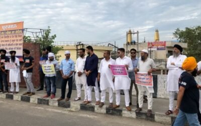 बरगाड़ी कांड के असली दोषियों को सज़ा दिलवाने के लिए भाईचारे के साथ किया शांतिपूर्वक रोष प्रर्दशन