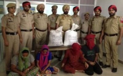 चूरो पोस्त के साथ चार लोगों को किया पुलिस ने काबू