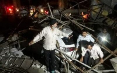 गुरू नगरी अमृत्सर में बारिष का एक और कहर, निर्माणधीन पुल गिरा