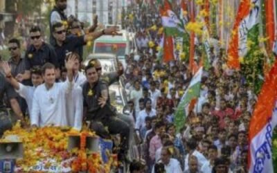 कांग्रेस अध्यक्ष राहुल गांधी के रोड शो में हुआ धमाका