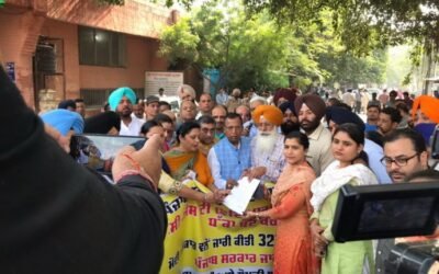 पोस्ट मैट्रिक स्कालरशिप फीस ना मिलने के विरोध में अकाली दल भाजपा ने फगवाड़ा में किया प्रर्दशन