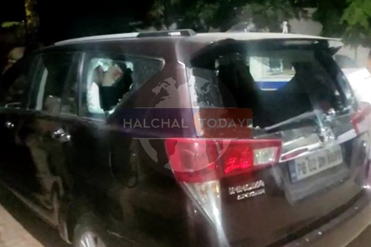 पंजाब भाज़पा के प्रधान पर हमला, गाड़ी को तोड़ा बरसाए ईंट पत्थर