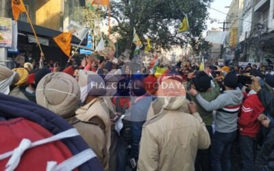 लुधियाना के माता रानी चौंक में माहौल तनावपूर्ण, किसान हितैषी और भाज़पा सर्मथक आमने सामने