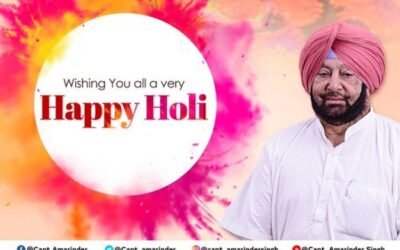 पंजाब के मुख्यमंत्री कैप्टन अमरिंदर सिंह ने दी पंजाबवासियों को होली की बधाई