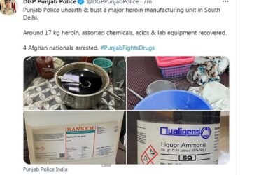 पंजाब पुलिस की बड़ी कामयाबी, दिल्ली में रेड के दौरान पकड़ी 85 करोड़ की हैरोईन
