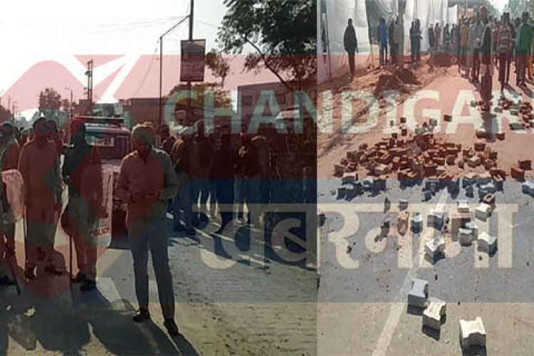 धार्मिक स्थान के कब्जें को लेकर विवाद, पुलिस पर चली ईंटे