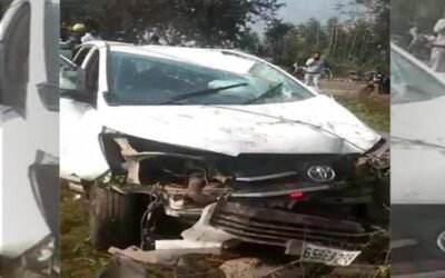 दसूहा विधायक कर्मवीर सिंह घुम्मन की गाड़ी दुर्घटनाग्रस्त