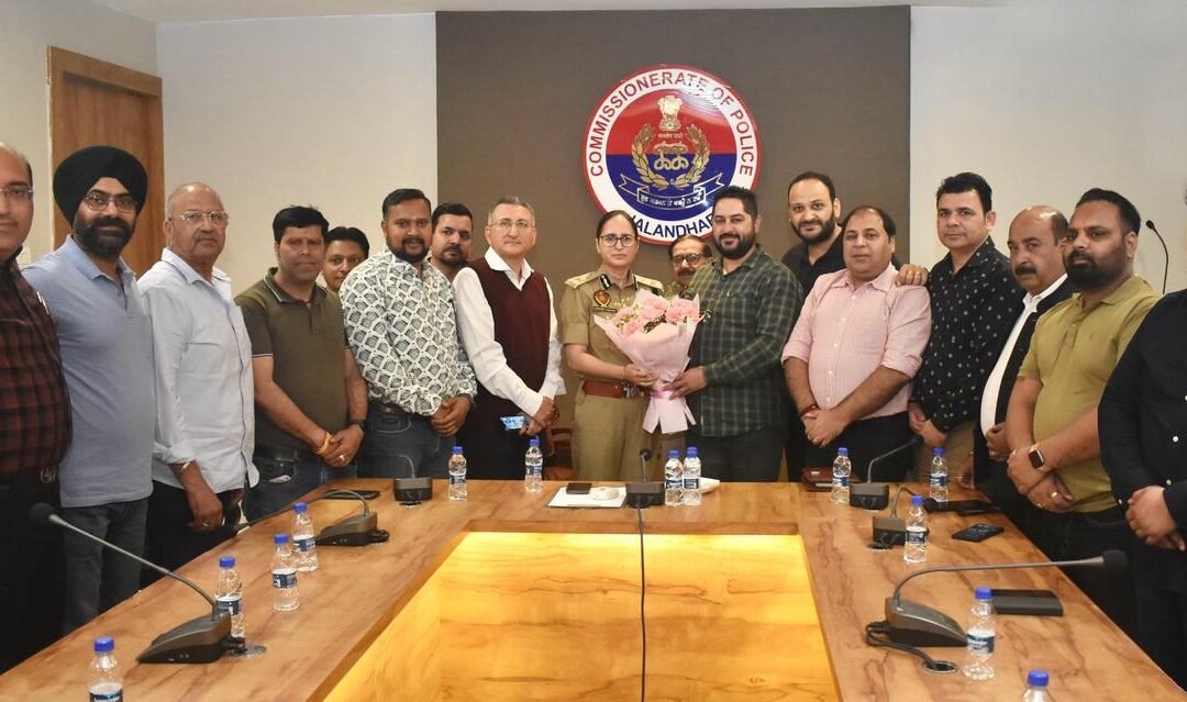 इलेक्ट्रॉनिक मीडिया एसोसिएशन ने प्रधान  साही की अध्यक्षता में सीपी जालंधर से की मुलाकात