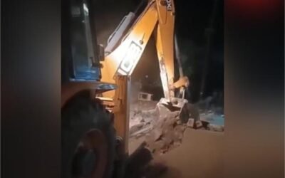 महिला नशा तस्कर के घर पर पुलिस की बड़ी कारवाई, चलवाया बुलडोज़र