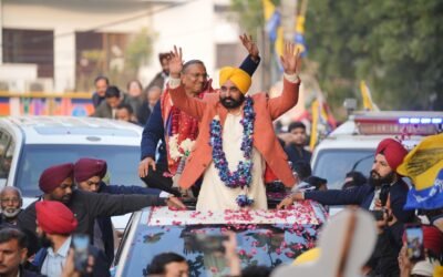 मुख्यमंत्री भगवंत मान ने मोती नगर से ‘आप’ उम्मीदवार शिव चरण गोयल के लिए किया रोड शो