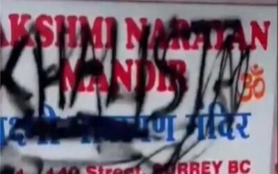 Canada के हिंदू मंदिर पर लिखे खालिस्तानी नारे, माहौल तनावपूर्ण