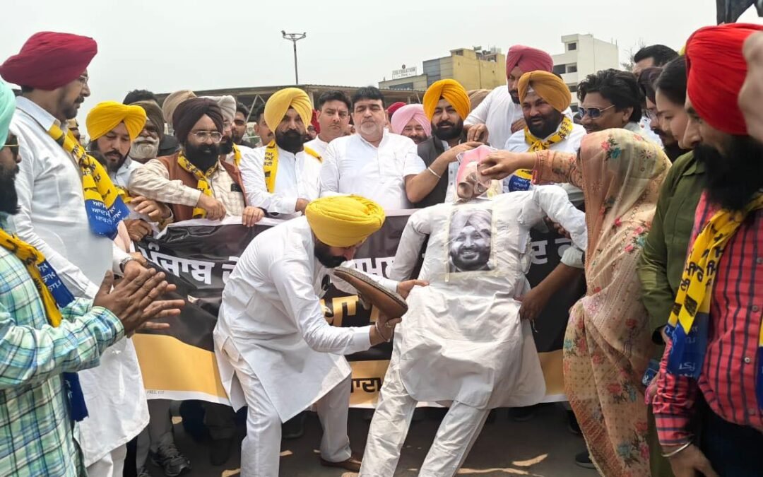 आप नेताओं ने हरियाणा को अतिरिक्त पानी देने के खिलाफ जमकर किया राज्यव्यापी विरोध प्रदर्शन