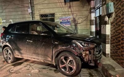 Black Creta सवार नौज़वानों ने पुलिस पर चलाई गोलियां