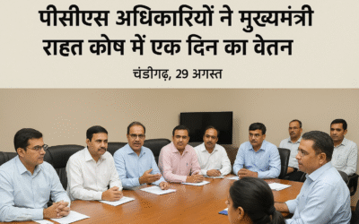 पीसीएस (ईबी) अधिकारियों ने मुख्यमंत्री राहत कोष में एक दिन का वेतन देने का किया फैसला