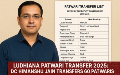 लुधियाना में पटवारियों का बड़ा फेरबदल: डिप्टी कमिश्नर हिमांशु जैन ने 60 पटवारियों के तबादले किए