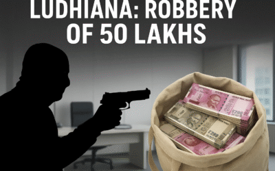 लुधियाना में दिनदहाड़े 50 लाख की लूट, सरिया कारोबारी के ऑफिस से हथियारबंद बदमाश कैश से भरा बैग ले उड़ा
