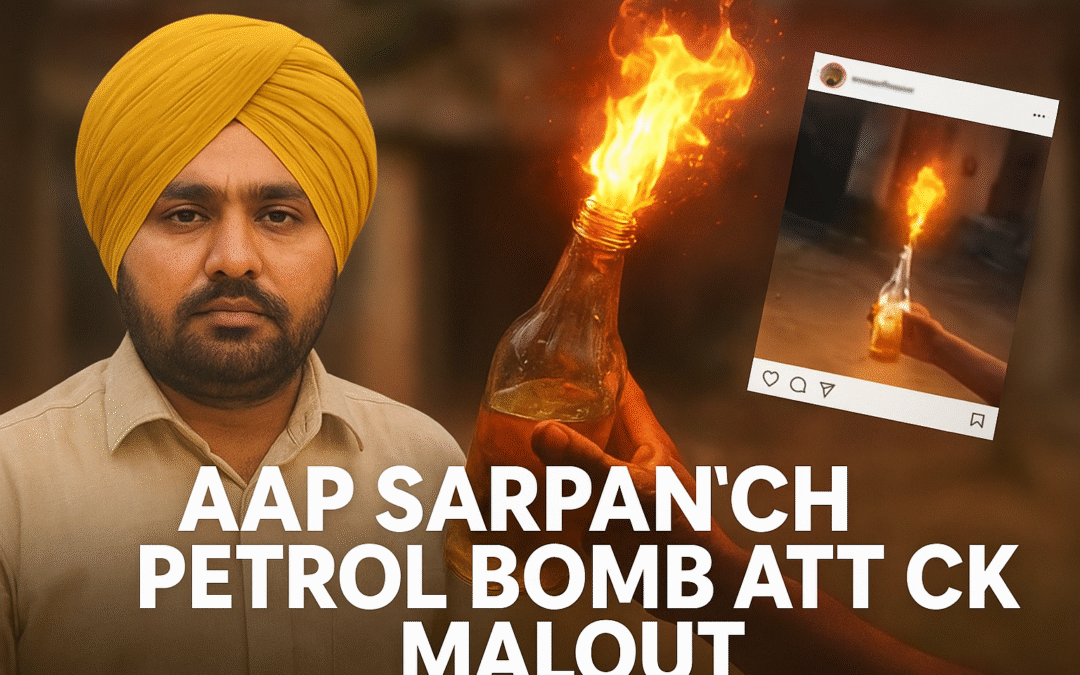 AAP सरपंच के घर पेट्रोल बम से हमला, आरोपी युवक ने इंस्टाग्राम पर डाली वीडियो
