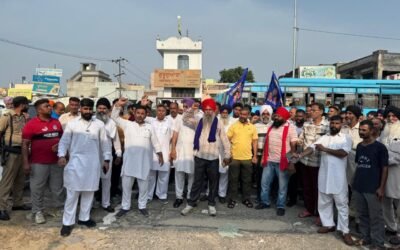 गुरुद्वारा साहिब की टंकी विवाद में बिना जांच एफआईआर दर्ज करने पर भड़के ग्रामीण, थाना भोगपुर का घेराव
