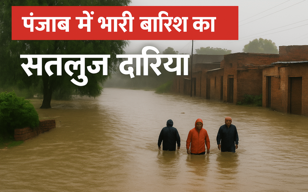 सतलुज दरिया उफान पर: फिल्लौर के शनि गांव में 8 फीट तक पानी, बाढ़ का बढ़ा खतरा