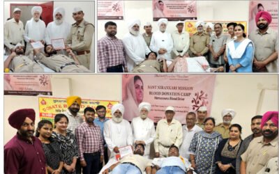 संत निरंकारी मिशन ने रिहाना जट्टां में विशाल रक्तदान शिविर आयोजित, 124 यूनिट रक्त एकत्र