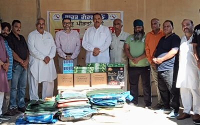 विजय सांपला के नेतृत्व में भाजपा ने फगवाड़ा में बाढ़ पीड़ितों को सौंपी राहत सामग्री