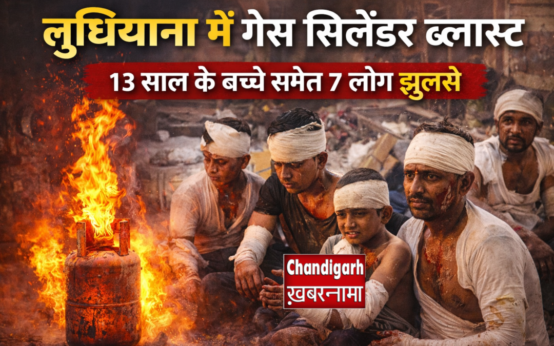 लुधियाना में गैस सिलेंडर ब्लास्ट, 13 साल के बच्चे समेत 7 लोग झुलसे