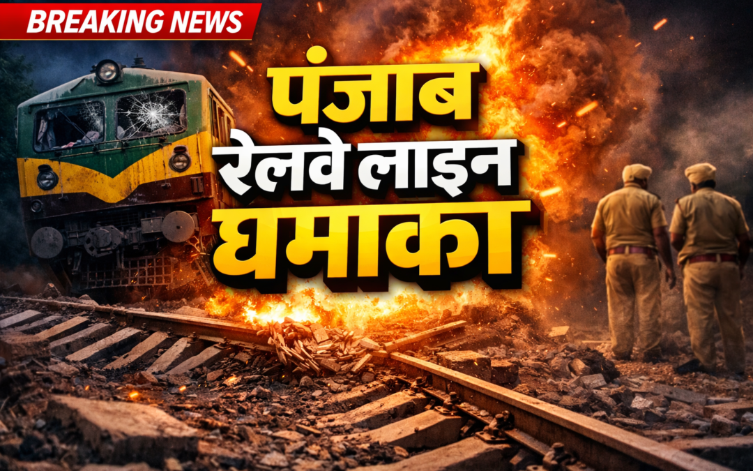 पंजाब: रेलवे लाइन धमाका, मालगाड़ी के इंजन को नुकसान और ड्राइवर घायल