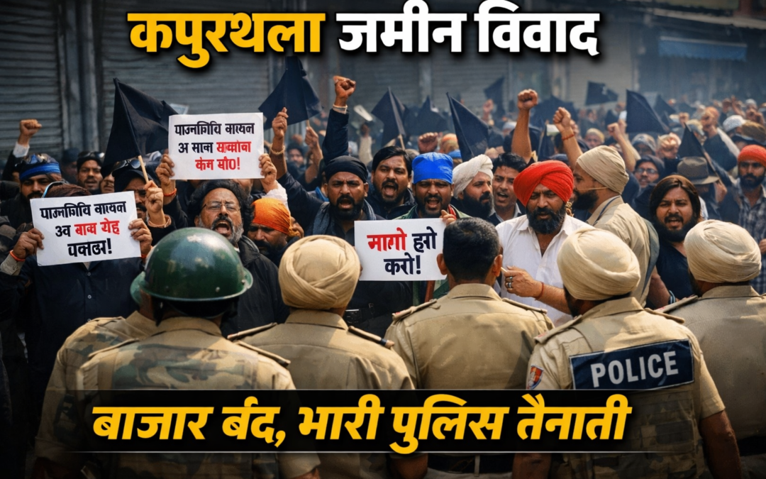 जमीन विवाद को लेकर कपूरथला बंद, वाल्मीकि समुदाय का जोरदार प्रदर्शन