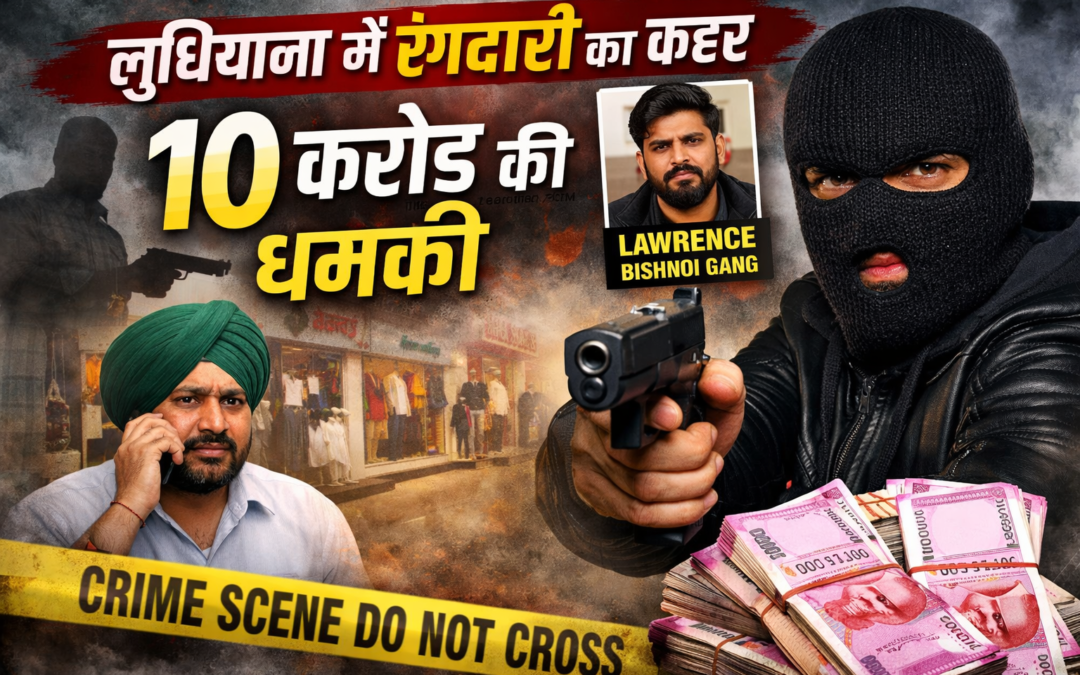 लुधियाना में रंगदारी का आतंक जारी, लॉरेंस बिश्नोई गैंग के नाम पर व्यापारी से 10 करोड़ की मांग