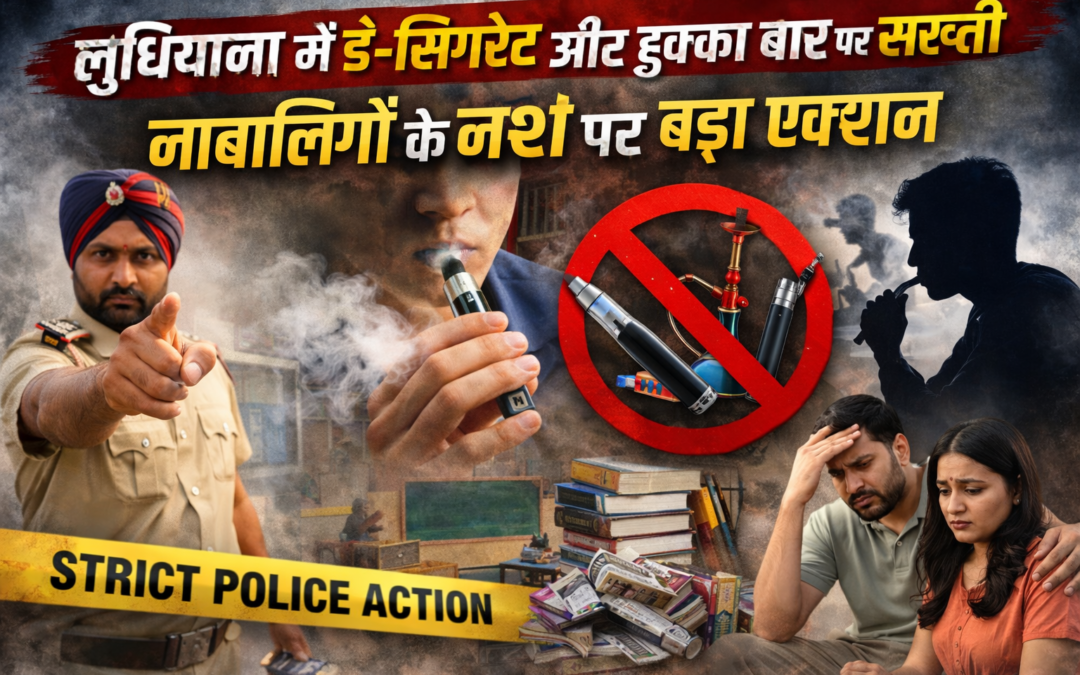 लुधियाना में ई-सिगरेट और हुक्का बार पर सख्ती, नाबालिगों के नशे पर पुलिस का बड़ा एक्शन