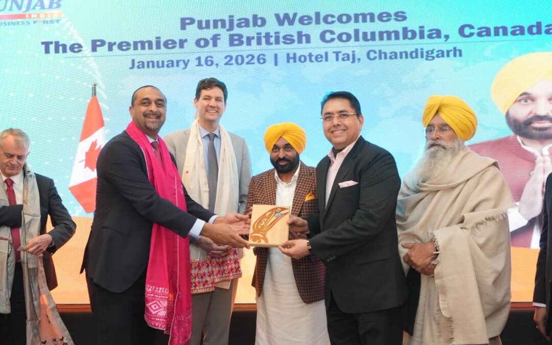 पंजाब–कनाडा व्यापारिक साझेदारी को नई ऊंचाइयों पर ले जाने की पहल, ब्रिटिश कोलंबिया के प्रीमियर से मिले मुख्यमंत्री भगवंत सिंह मान