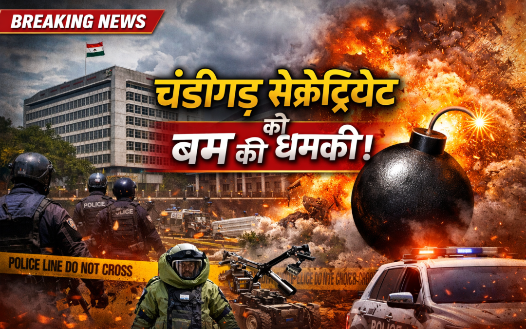 🔴 चंडीगढ़ सेक्रेट्रिएट को बम से उड़ाने की धमकी, परिसर खाली, सुरक्षा एजेंसियां अलर्ट