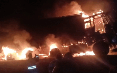 लुधियाना में दर्दनाक हादसा: हाईटेंशन लाइन से टकराया ट्राला, करंट लगने से ड्राइवर की मौत