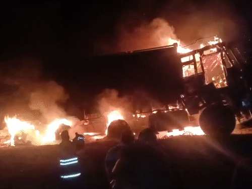 लुधियाना में दर्दनाक हादसा: हाईटेंशन लाइन से टकराया ट्राला, करंट लगने से ड्राइवर की मौत