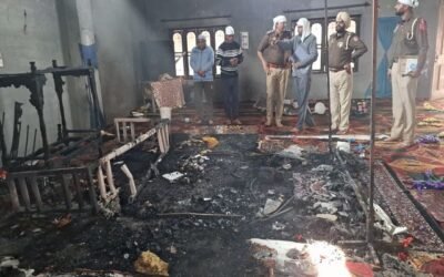 गोराया के पास अनिहर गांव में गुरुद्वारा साहिब में आग, संगत का मन व्यथित