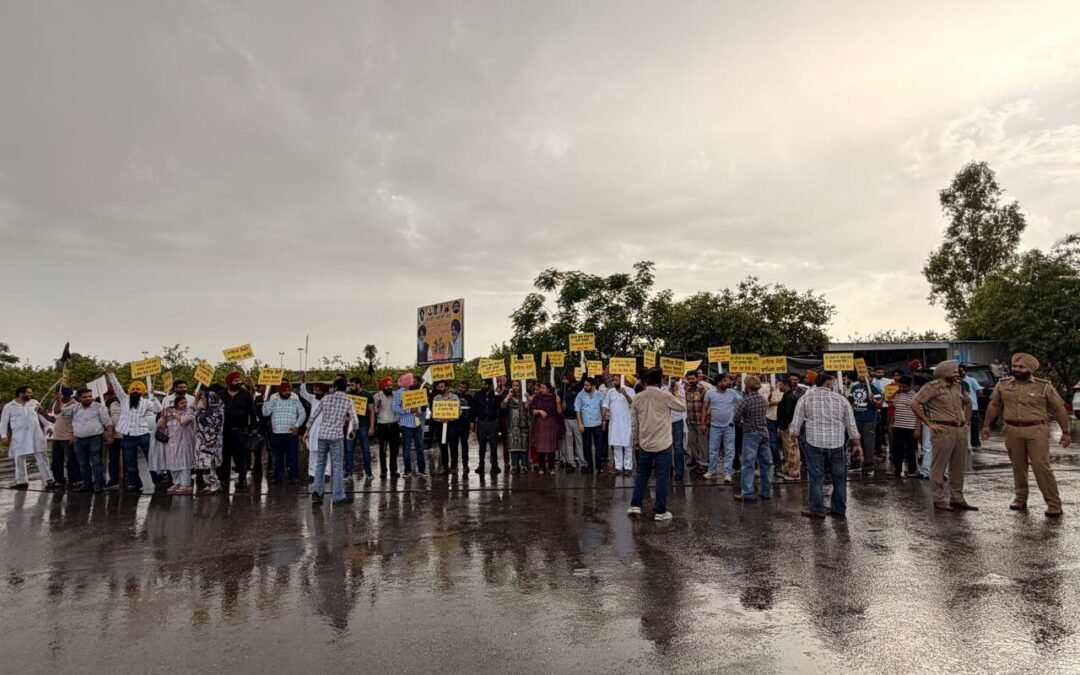 कुराली में हरियाणा CM नायब सैनी का जोरदार विरोध, AAP कार्यकर्ताओं ने दिखाए काले झंडे