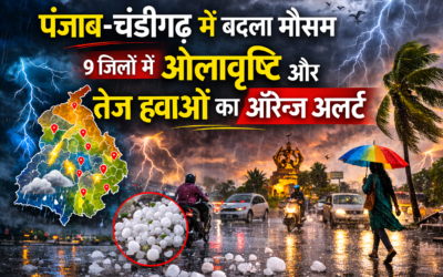 पंजाब-चंडीगढ़ में मौसम हुआ सुहावना, 9 जिलों में ओलावृष्टि और तेज हवाओं का ऑरेंज अलर्ट