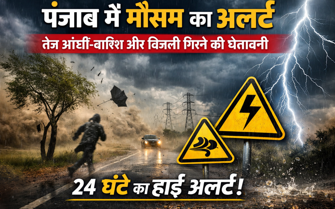 पंजाब में मौसम का अलर्ट: 24 घंटों में तेज आंधी-बारिश और बिजली गिरने की चेतावनी