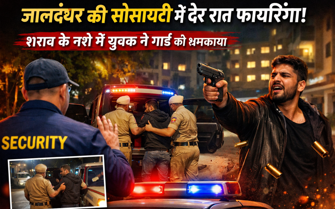 जालंधर की सोसायटी में देर रात फायरिंग, शराब के नशे में युवक ने गार्ड को धमकाया