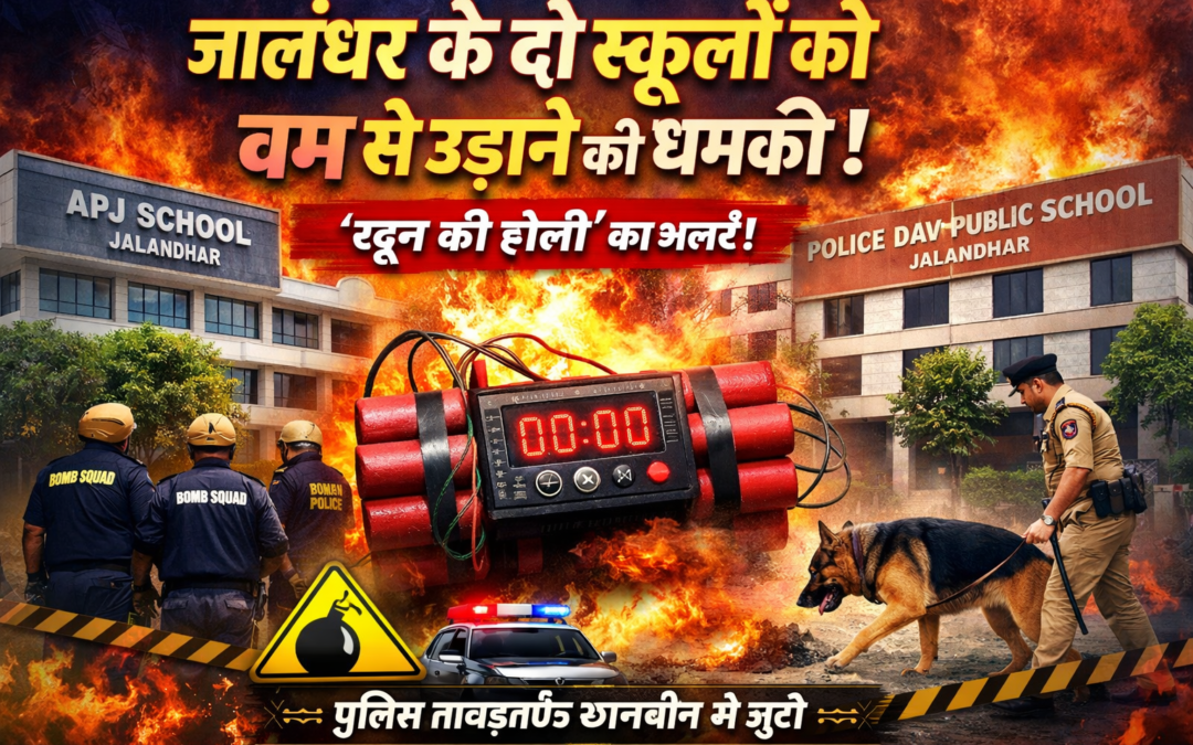 जालंधर में दो स्कूलों को बम से उड़ाने की धमकी, होली पर ‘खून की होली’ का जिक्र, पुलिस अलर्ट