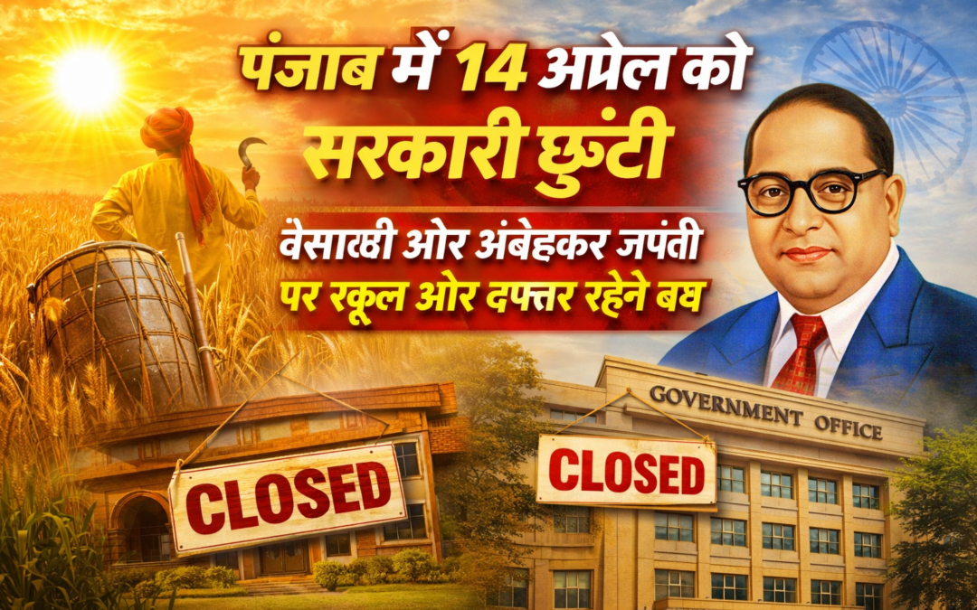 पंजाब में 14 अप्रैल को सरकारी छुट्टी: बैसाखी और अंबेडकर जयंती पर बंद रहेंगे स्कूल-दफ्तर