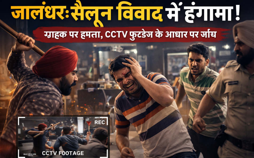 जालंधर में सैलून विवाद बना हिंसक: ग्राहक पर हमला, CCTV के आधार पर जांच शुरू