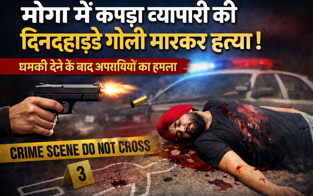 मोगा में कपड़ा व्यापारी की दिनदहाड़े गोली मारकर हत्या, पहले मिली थी धमकी
