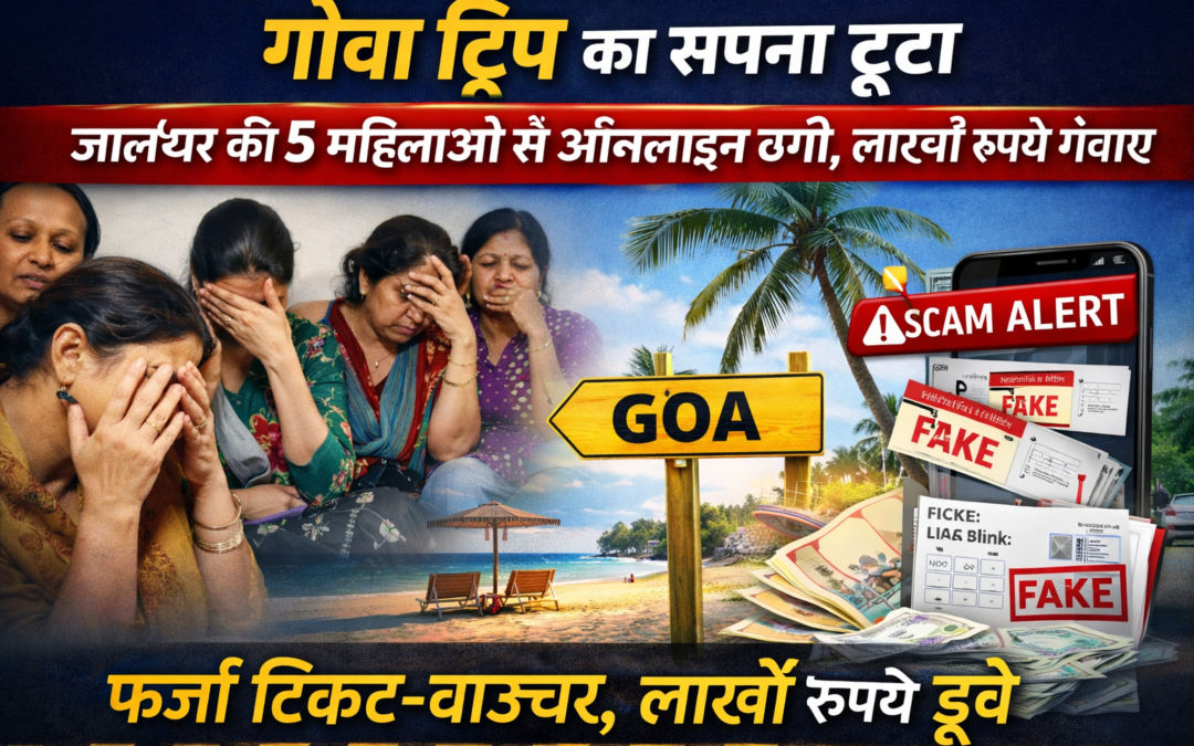 गोवा ट्रिप का सपना टूटा: जालंधर की 5 महिलाओं से ऑनलाइन ठगी, लाखों रुपये गंवाए