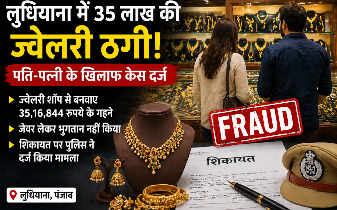 लुधियाना में ज्वेलर से 35 लाख की ठगी, पति-पत्नी के खिलाफ केस दर्ज