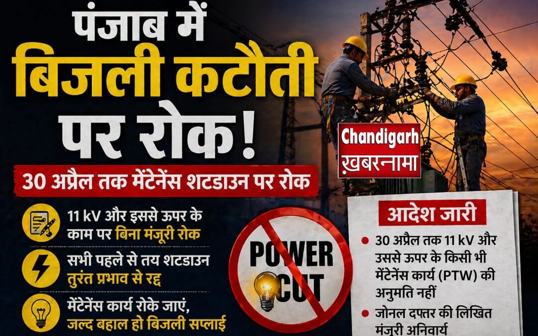 पंजाब में बिजली कटौती पर ब्रेक, 30 अप्रैल तक मेंटेनेंस शटडाउन पर रोक